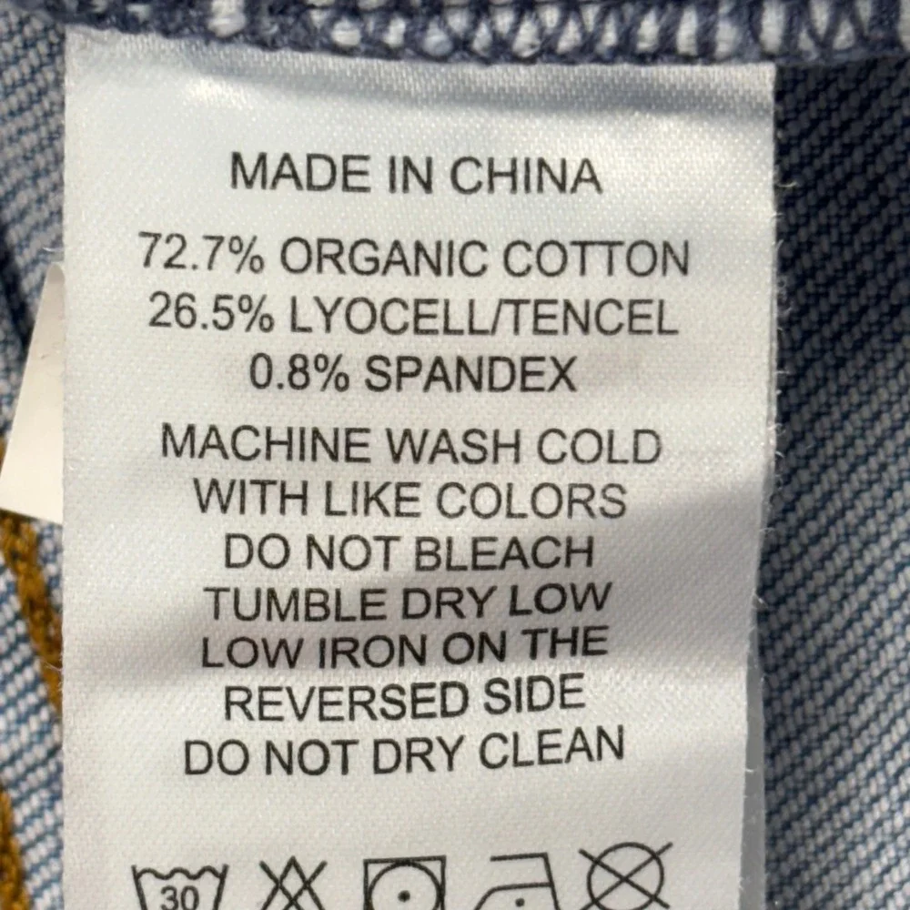 Quince Jeans Womens 30 High Rise Cropped Wide Leg Comfort Stretch Blue Denim - Picture 10 of 13